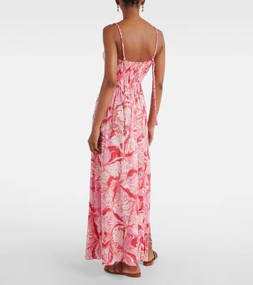 Robe longue Cara à fleurs | Poupette St Barth