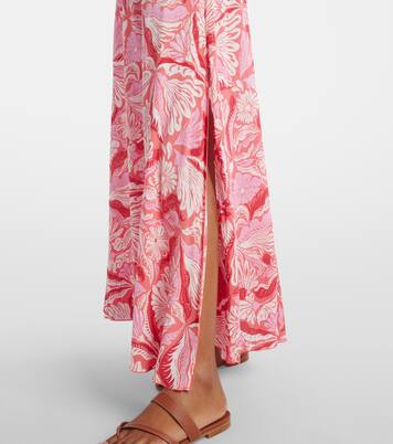 Robe longue Cara à fleurs | Poupette St Barth