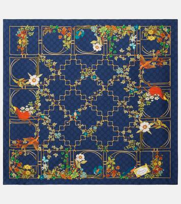 GG floral silk twill scarf | Gucci
