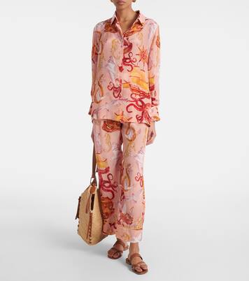 Pantalon droit Nautical Wonder imprimé | Farm Rio