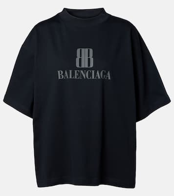 T-shirt in jersey di cotone con logo | Balenciaga