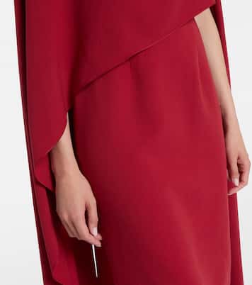 Demetria caped crêpe gown | Roksanda