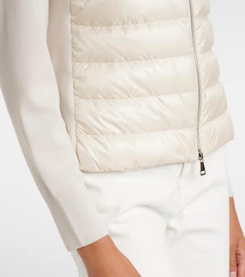 كارديغان من الصوف الخام مبطّنة بريش الإوز | Moncler