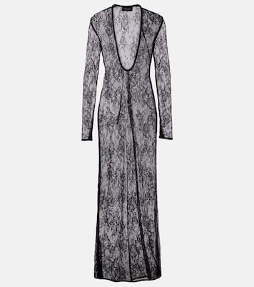 Sheer lace maxi dress | Adriana Degreas