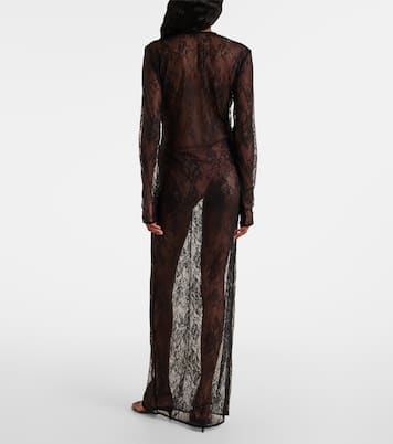 Sheer lace maxi dress | Adriana Degreas