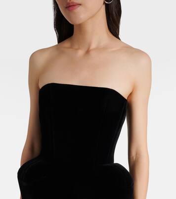 Robe bustier en velours | David Koma