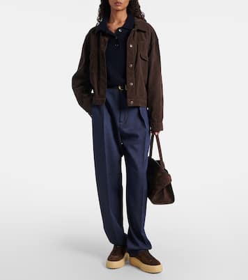 Plateau-Sneakers H-Stripes aus Veloursleder | Hogan