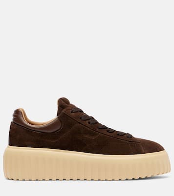 Plateau-Sneakers H-Stripes aus Veloursleder | Hogan