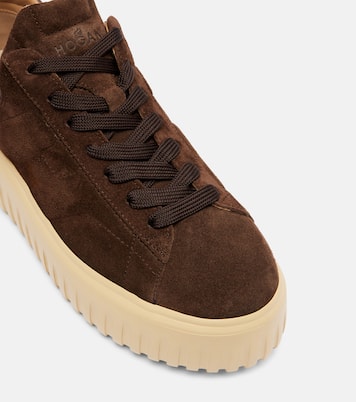 Plateau-Sneakers H-Stripes aus Veloursleder | Hogan