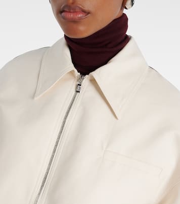 Leather-trimmed cotton jacket | Jacques Wei