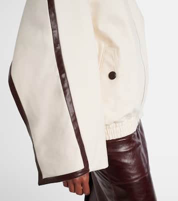Leather-trimmed cotton jacket | Jacques Wei