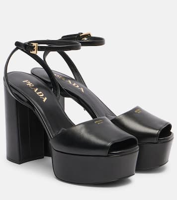 Plateausandalen aus Leder | Prada