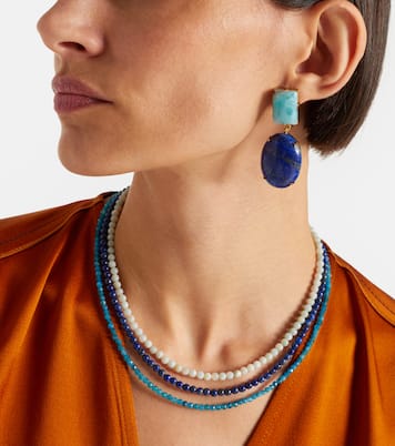 Xiomara gold-plated drop earrings | Jennifer Behr