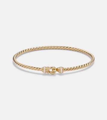 Armband Cablespira® Flex Micro aus 18kt Gelbgold mit Diamanten | David Yurman