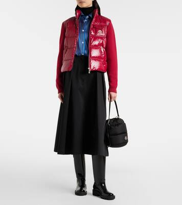 Down-paneled virgin wool cardigan | Moncler