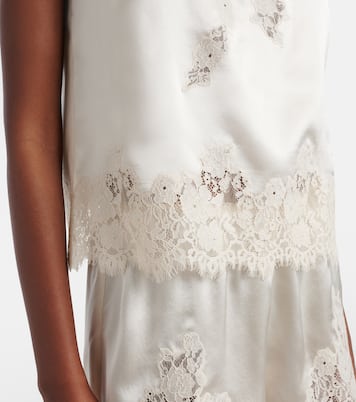 Top Viviane aus Seide mit Spitze | Dôen