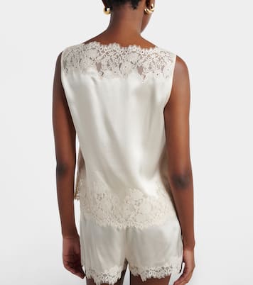 Top Viviane aus Seide mit Spitze | Dôen