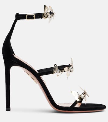 Sandali Papillon Sauvage 105 in suede | Aquazzura