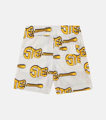 Short imprimé en coton à logo | Stella McCartney Kids