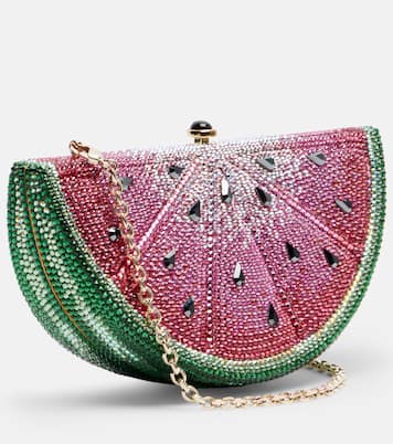 Watermelon Slice crystal-embellished clutch | Judith Leiber Couture