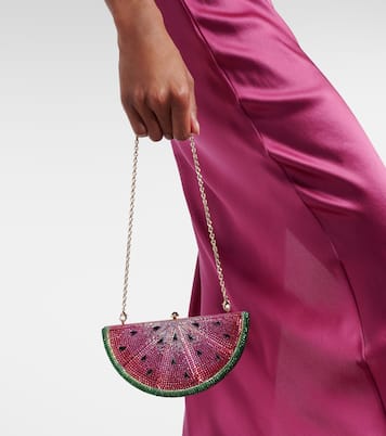 Watermelon Slice crystal-embellished clutch | Judith Leiber Couture