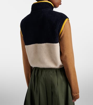 Cropped teddy vest | Prada