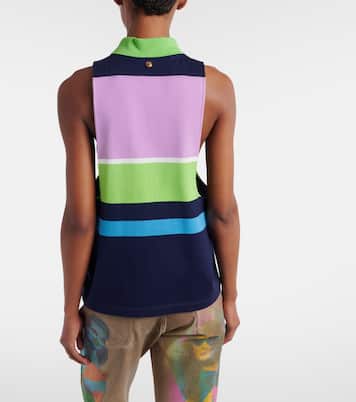 Tank top in jersey di cotone a righe | Versace