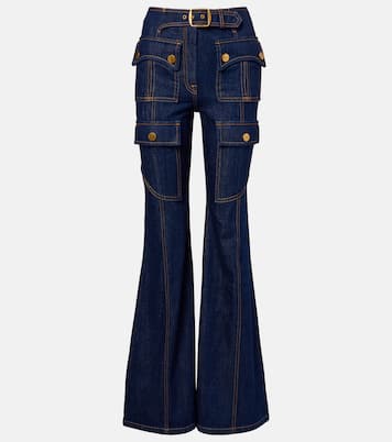 Luna belted flared jeans | Zimmermann