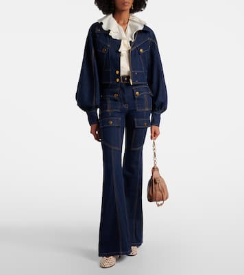 Luna belted flared jeans | Zimmermann