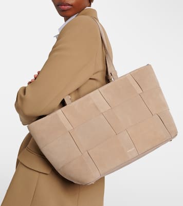 Tote Bag Florence Large aus Veloursleder | DeMellier