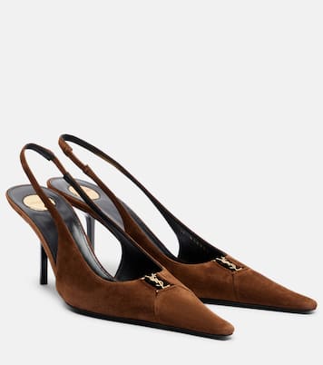 Slingback-Pumps Babylone Breteuil aus Veloursleder | Saint Laurent