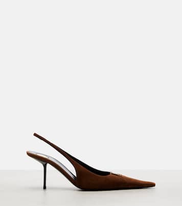 Slingback-Pumps Babylone Breteuil aus Veloursleder | Saint Laurent