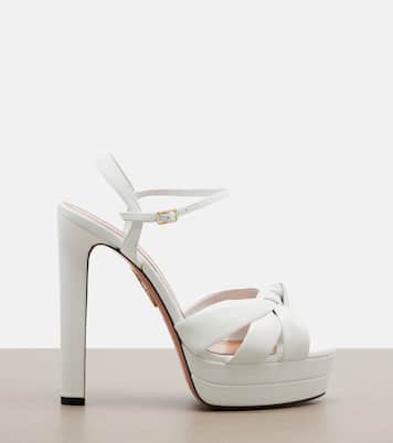 Sandales à plateau Nina en cuir | Aquazzura