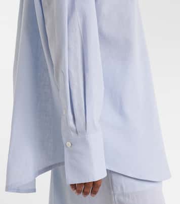Oversized cotton and linen shirt | Toteme