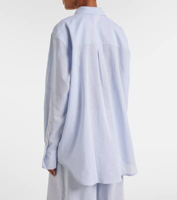 Oversized cotton and linen shirt | Toteme