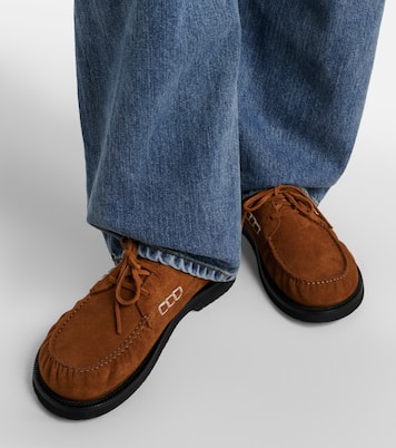 Ruffled suede boat shoes | JW Anderson