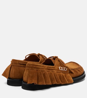 Ruffled suede boat shoes | JW Anderson