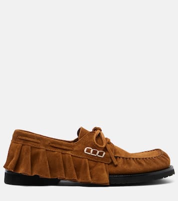 Ruffled suede boat shoes | JW Anderson