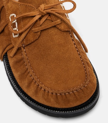 Ruffled suede boat shoes | JW Anderson