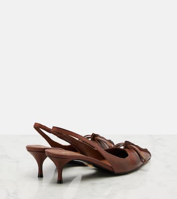 Leather slingback pumps | Prada
