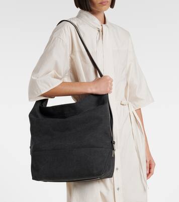 Tote Bag aus Canvas mit Lederbesatz | Lemaire