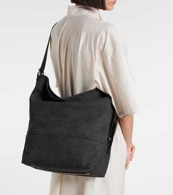 Tote Bag aus Canvas mit Lederbesatz | Lemaire