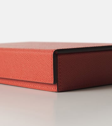 Parma leather and walnut domino set | Giobagnara