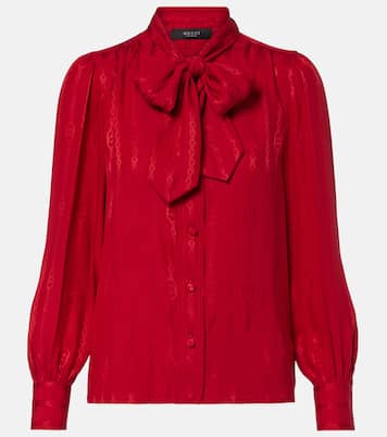 Interlocking G silk jacquard blouse | Gucci