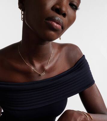 Move Uno 18kt gold necklace with diamonds | Messika