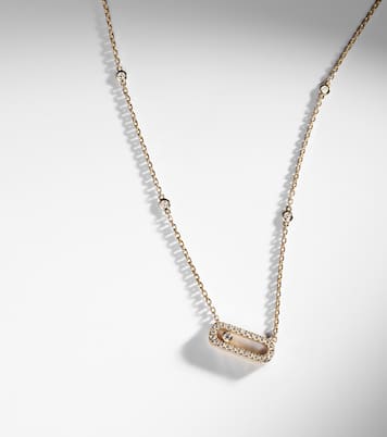 Move Uno 18kt gold necklace with diamonds | Messika