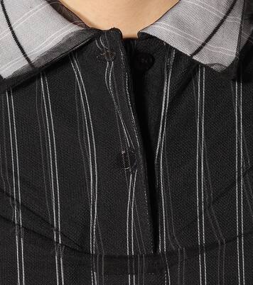 Striped cotton and tulle midi dress | Y/Project