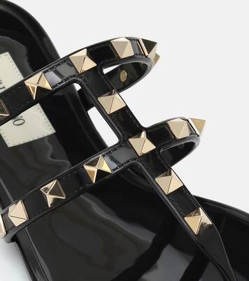 Valentino Garavani Rockstud PVC thong slides | Valentino Garavani