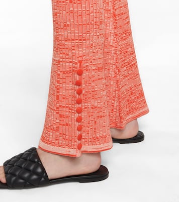 Marl ribbed-knit flared pants | Live The Process