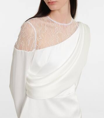 Robe de mariée en dentelle et satin | Rasario